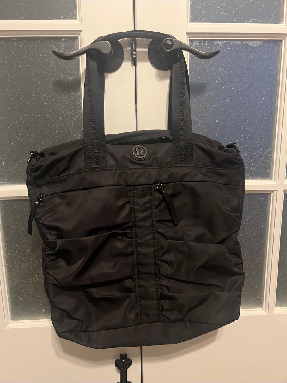 lululemon athletica Black Quilted Tote Bag